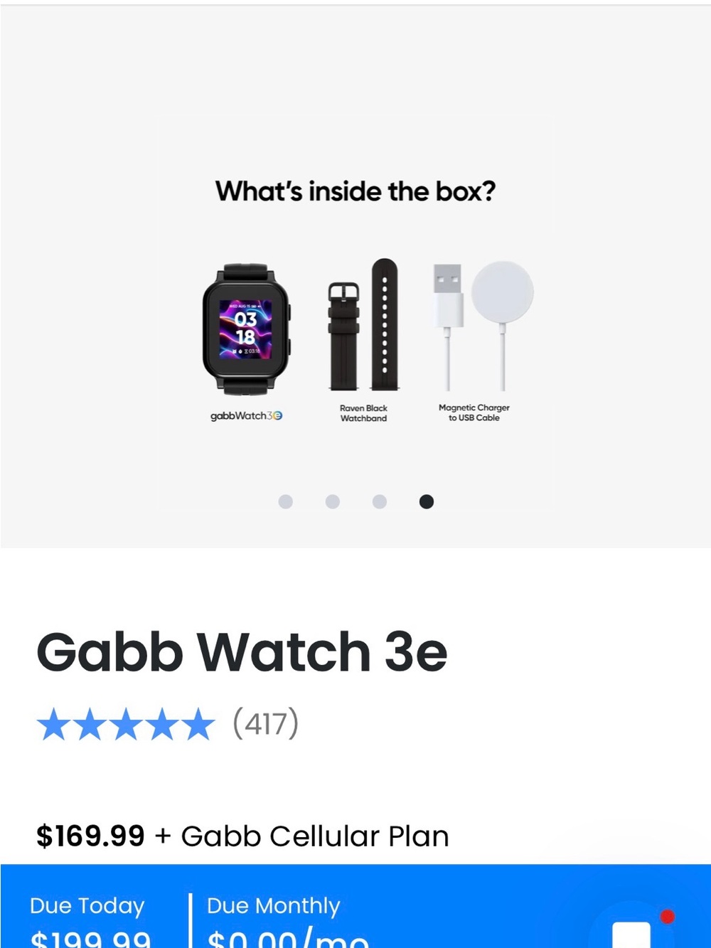 EUC/like new Gabb Watch 3e — Black (kids) - Picture 2 of 7